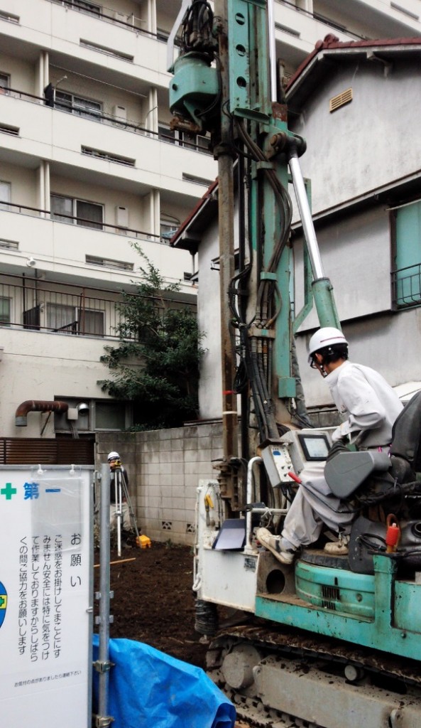 東京都Ｋ邸　杭工事　地盤改良