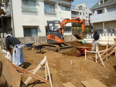 大田区Ｉ邸　根切り工事