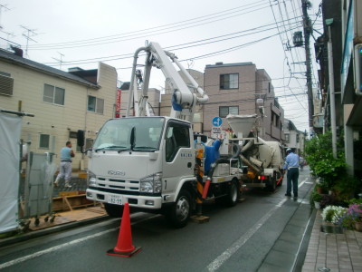 目黒区ニコマビル　コンクリート打設