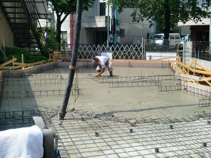 Koffice (1) 目黒区目黒本町K事務所 耐圧打設 基礎コンクリート