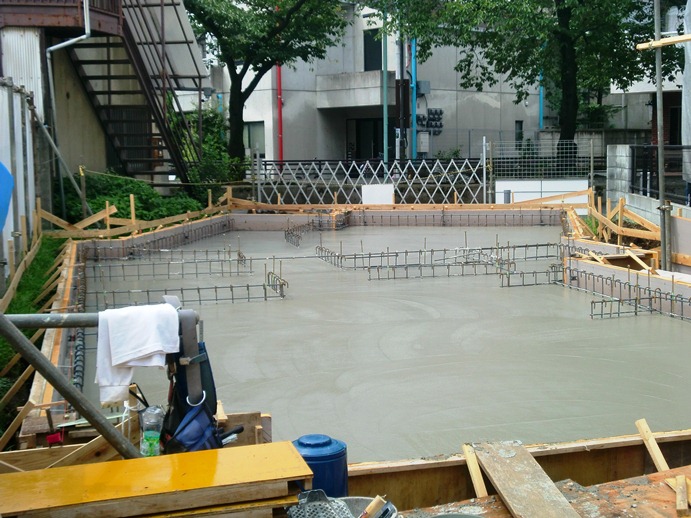 Koffice (2) 目黒区目黒本町K事務所 耐圧打設 基礎コンクリート