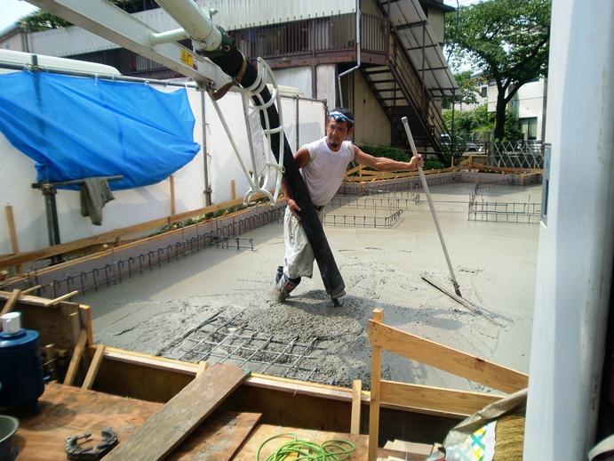 Koffice (3) 目黒区目黒本町K事務所 耐圧打設 基礎コンクリート