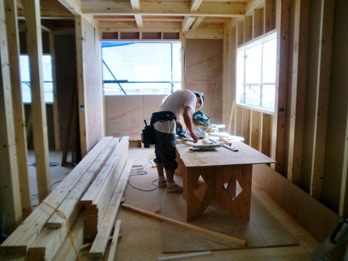 品川区小山K邸 木工事