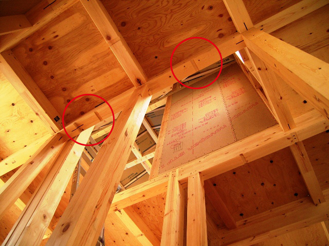 品川区小山K邸 間柱欠き込み