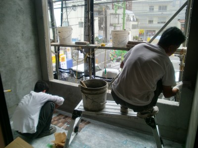 ベランダ外壁タイル