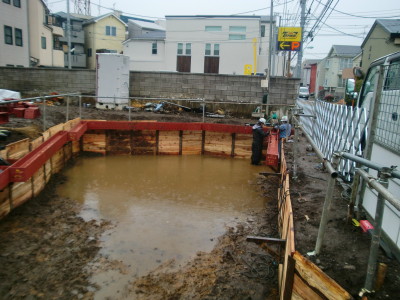 目黒区G邸共同住宅　掘削
