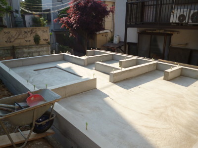 大田区K邸　擁壁　基礎