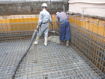 品川区O邸　耐圧盤コンクリート