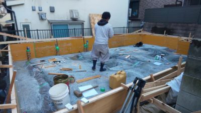 品川区K邸　基礎工事　捨てコン