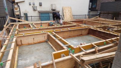 品川区K邸　耐圧版打設