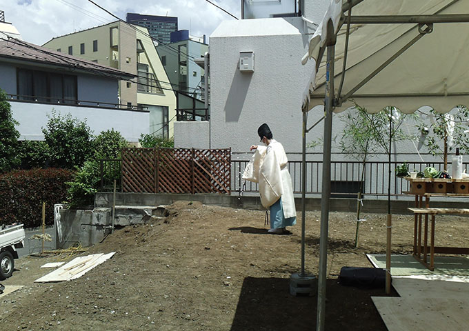 コトブキホームビルダー目黒区S邸賃貸併用住宅　地鎮祭