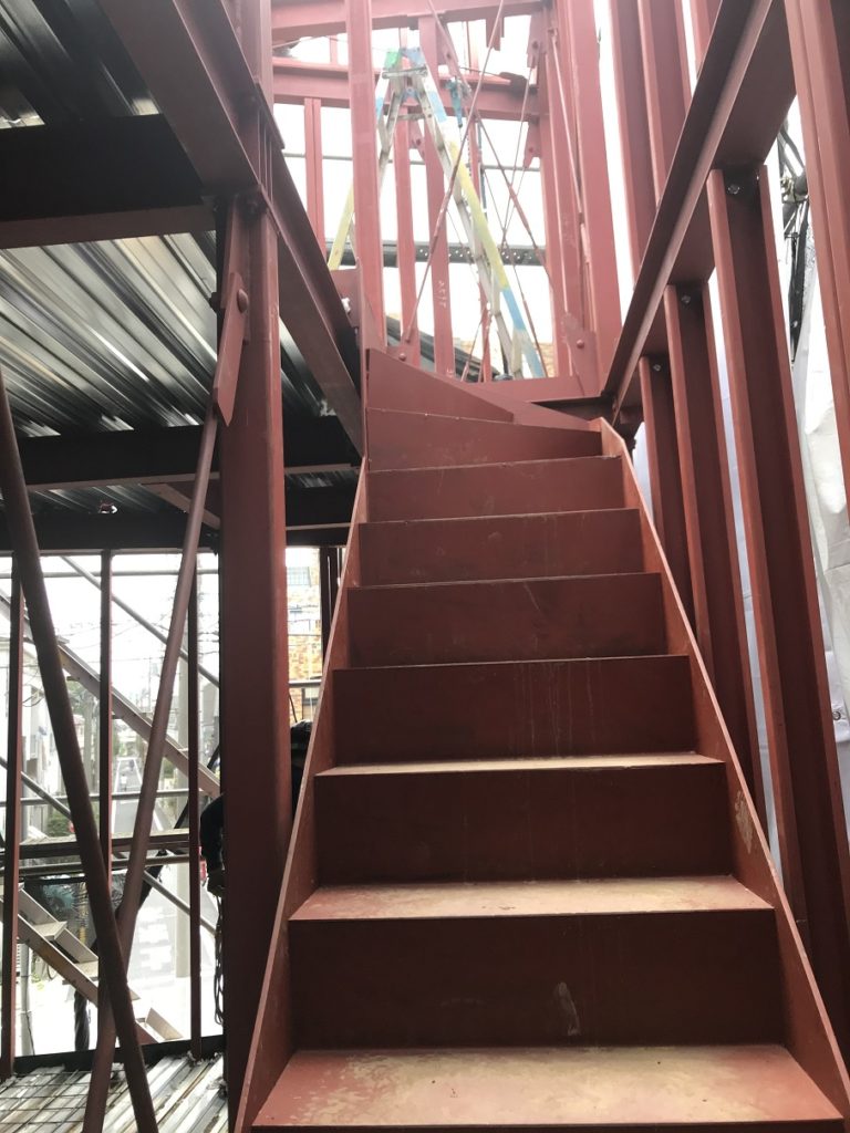 コトブキホームビルダー目黒区A邸鉄骨住宅　鉄骨工事