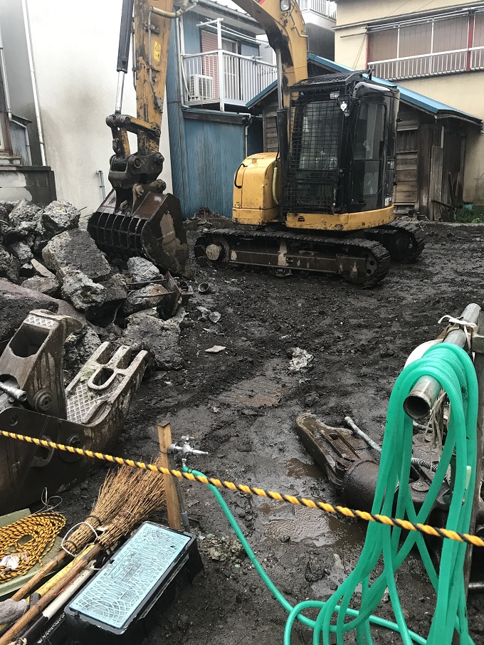 トブキホームビルダー品川区S邸賃貸併用住宅　解体完了