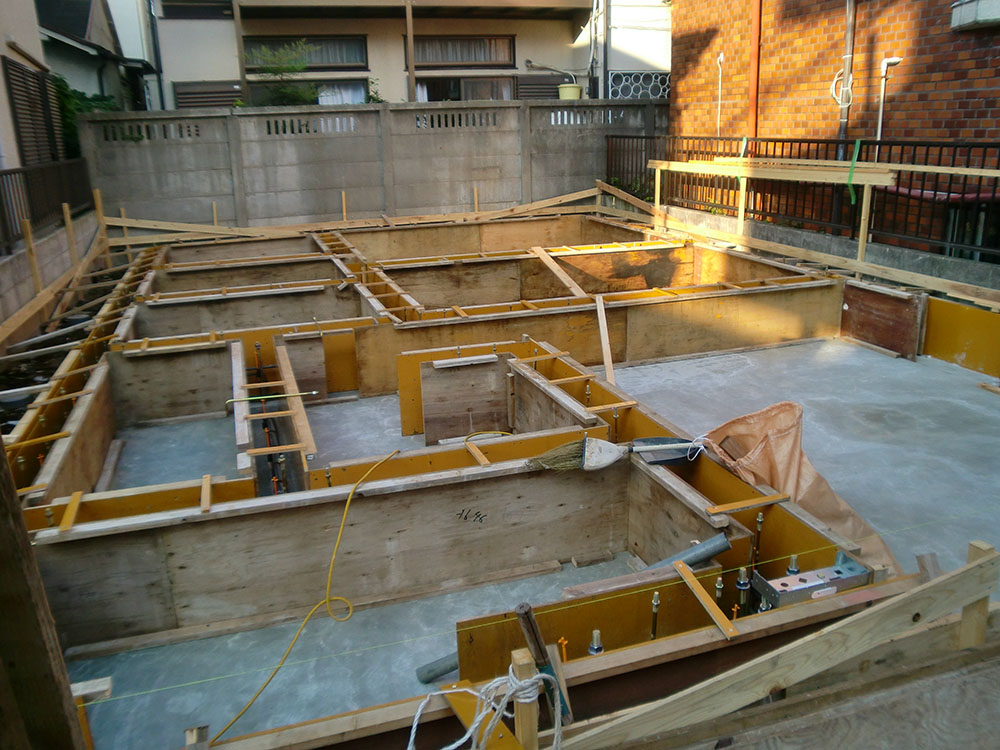 コトブキホームビルダー　目黒区H邸　コンクリート型枠