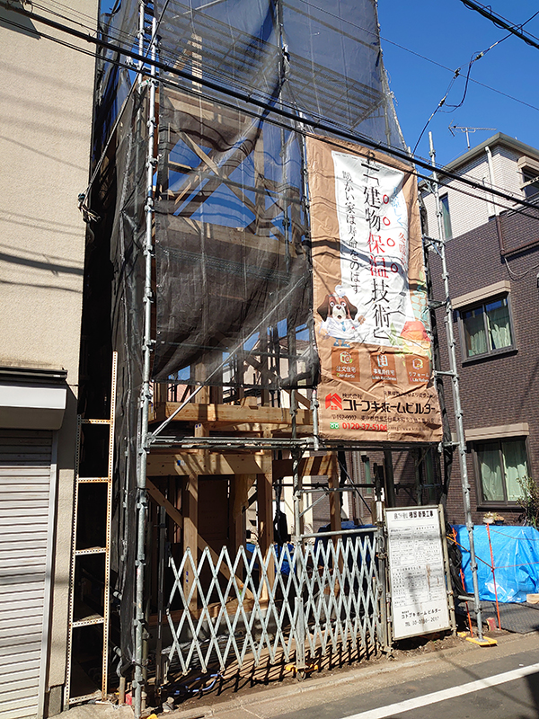 コトブキホームビルダー　ブライト西小山　上棟