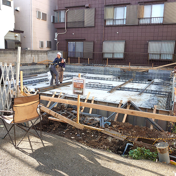 コトブキホームビルダー　品川区A邸賃貸併用住宅　配筋工事