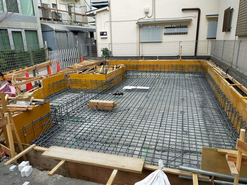 コトブキホームビルダー　文京区H邸　基礎配筋
