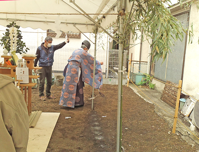 コトブキホームビルダー　品川区KK邸二世帯住宅　地鎮祭