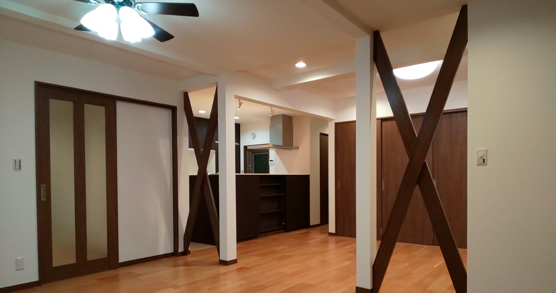 旧店舗スペースを広いリビングにスケルトン改修 in 品川区 | コトブキホームビルダー