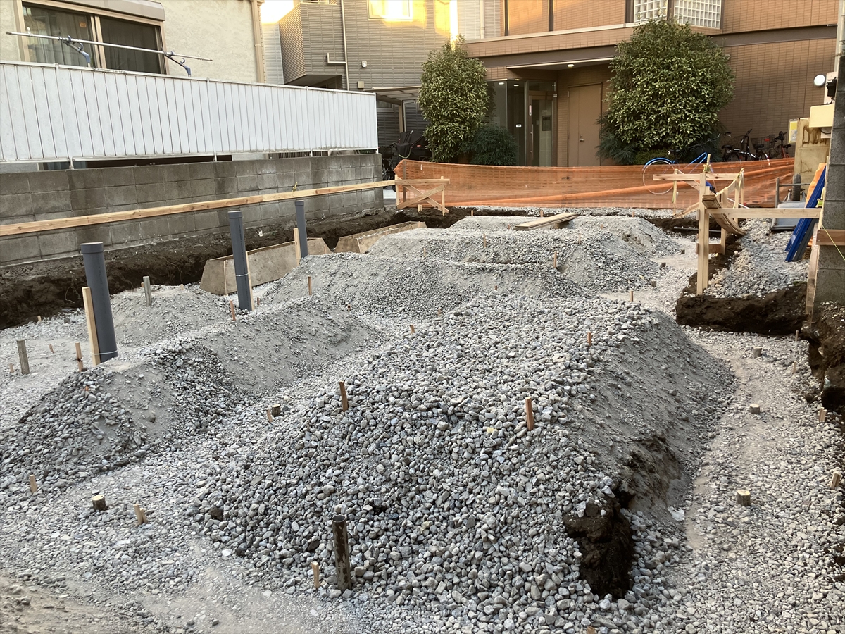 コトブキホームビルダー目黒区A邸AP基礎工事