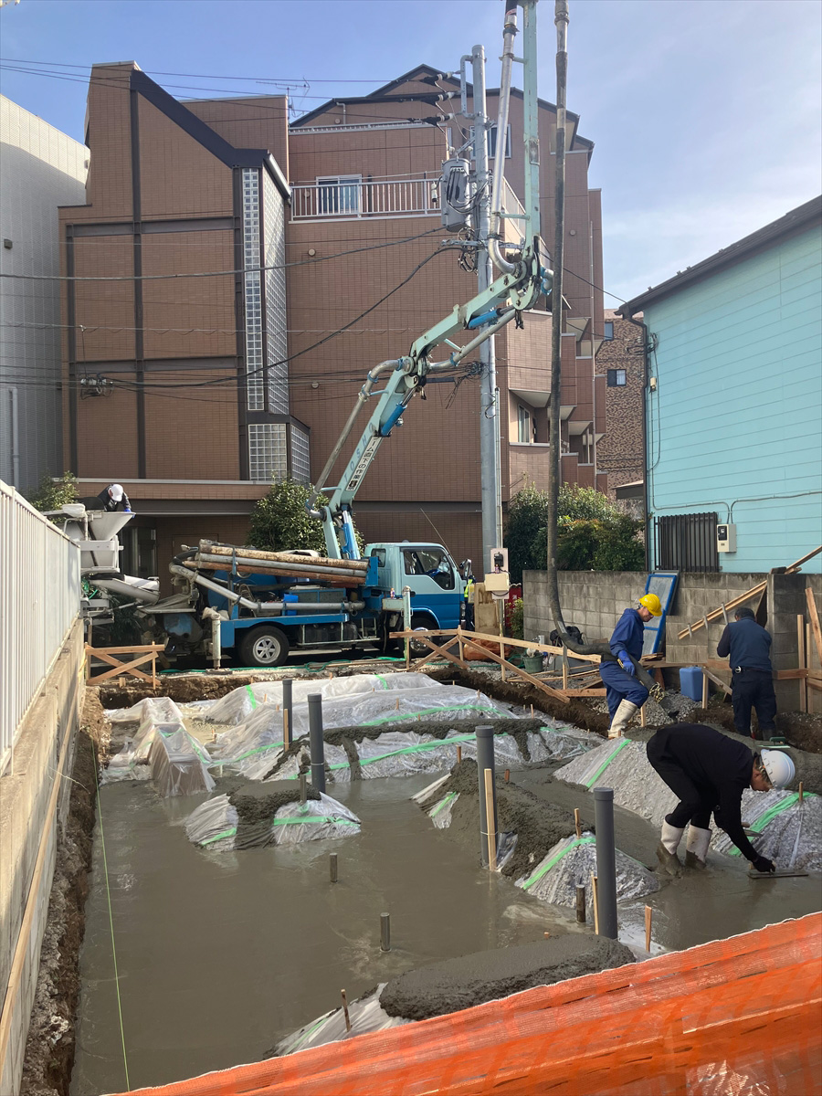 コトブキホームビルダー目黒区A邸AP基礎工事