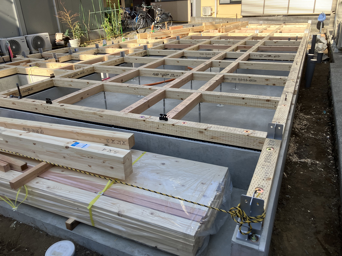 コトブキホームビルダー目黒区I邸土台敷